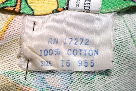 vintage clothing labels rn numbers